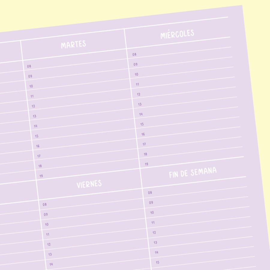 Bloc "Mi planing semanal" - Imagen 2