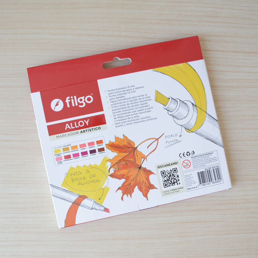 Marcadores Cálidos - Set x12 Filgo Alloy - Imagen 4