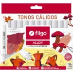 Marcadores Cálidos - Set x12 Filgo Alloy