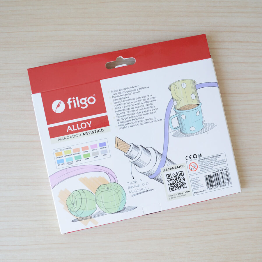 Marcadores Pastel - Set x12 Filgo Alloy - Imagen 4